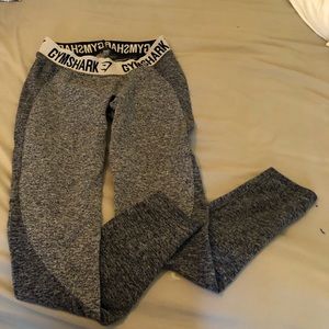 Gym shark leggings. Full length. Heather grey.